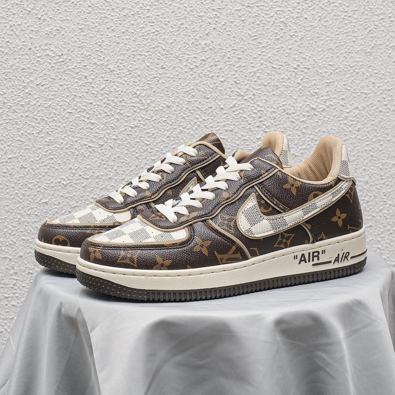 Louis Vuitton Nike Air Force 1 Low Monogram Brown Damier Azur